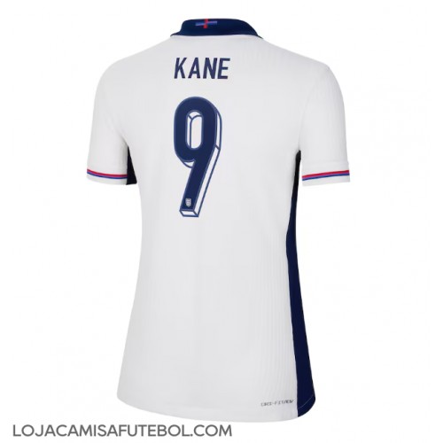 Camisa de Futebol Inglaterra Harry Kane #9 Equipamento Principal Mulheres Europeu 2024 Manga Curta